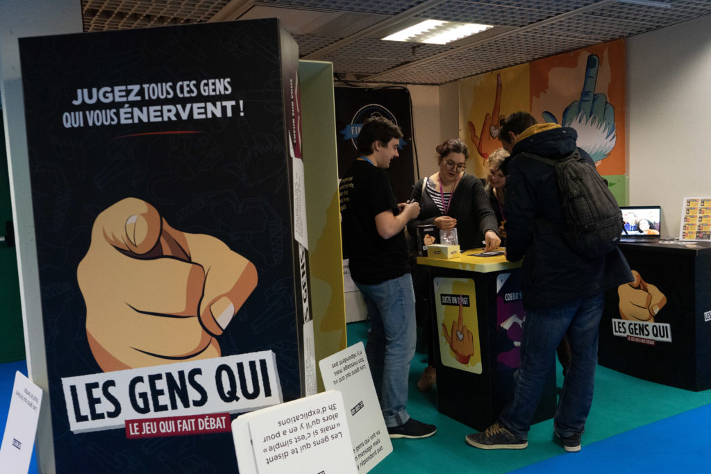 La présentation du jeu d'apéro Les Gens Qui au Festival International des Jeux de Cannes (FIJ) 