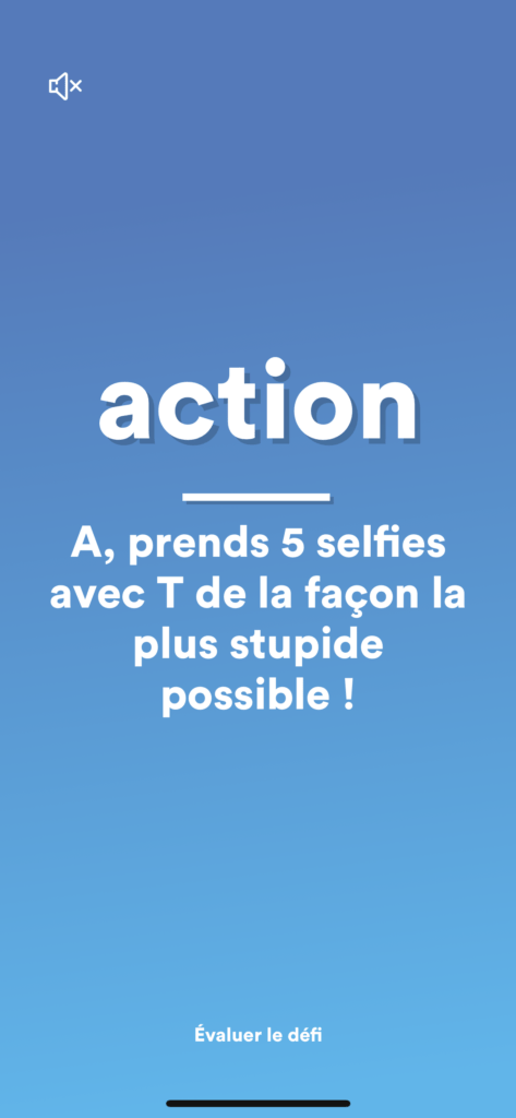 Action ou Vérité - exemple de gage